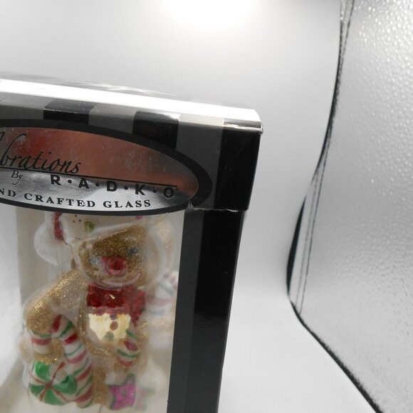 RADKO CELBRATIONS HAND CRAFTED CLASS GINGERBREAD MAN & CANDY CANE 2014 ORNAMENT - Picture 7 of 10